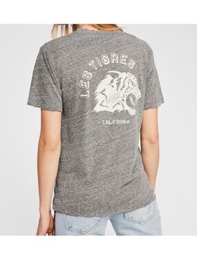 Daydreamer for Free People “Les Tigres” Shirt Gray Distressed Size Small